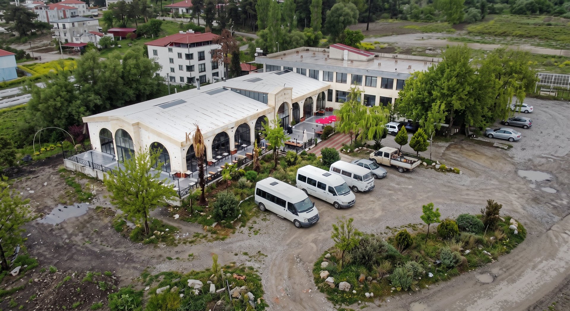 Abdi Baba restoranının havadan görünümü
